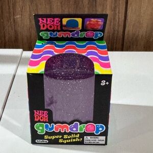 Needoh PURPLE Gum Drop Squishy Sensory Toy Fast Ship